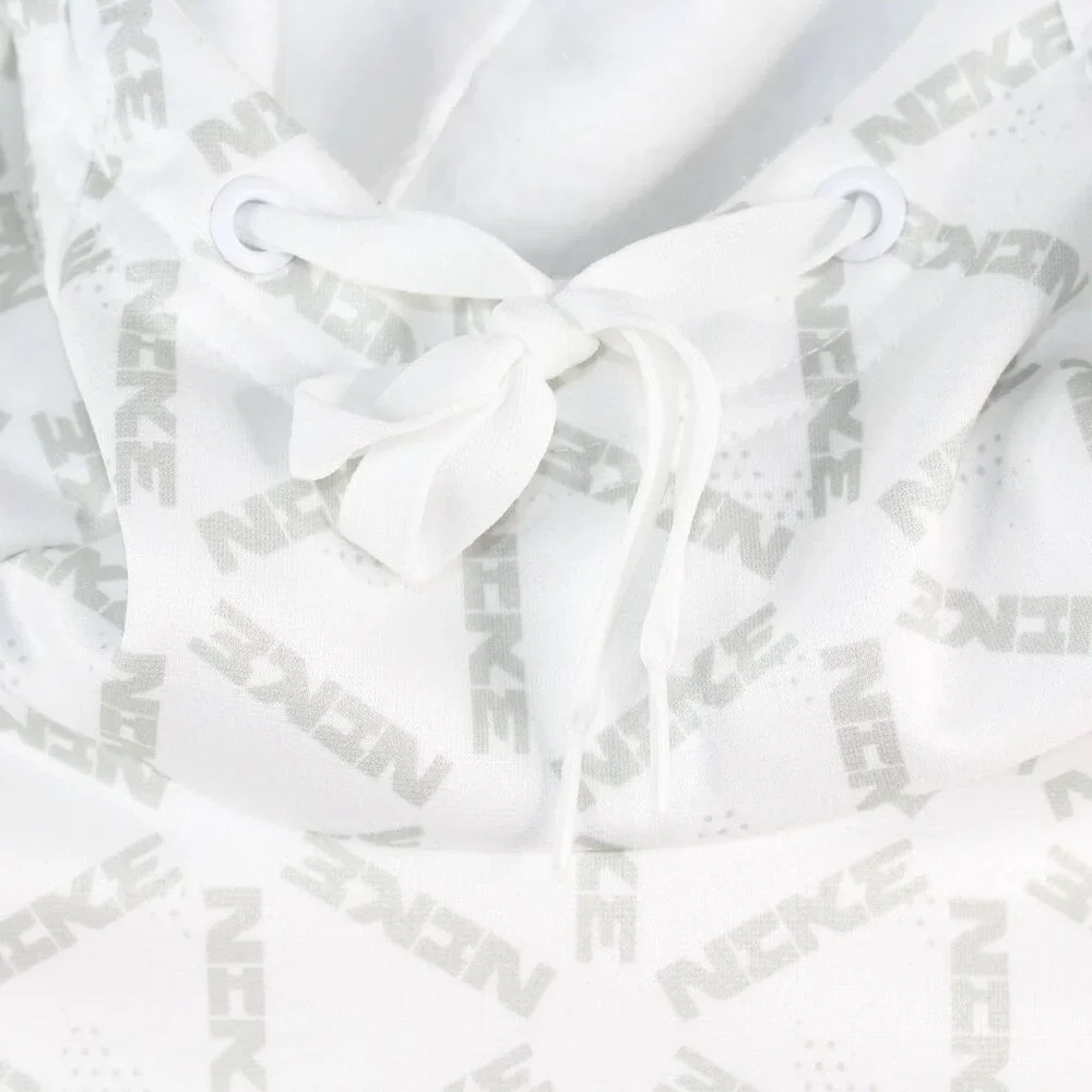 Nike Therma Fit 3XL All Over Print White Gray Hoodie Nike Spell Out Streetwear - Picture 6 of 16